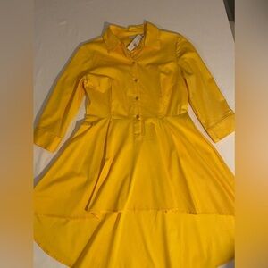 New York & Company Sunny Yellow Shirt
